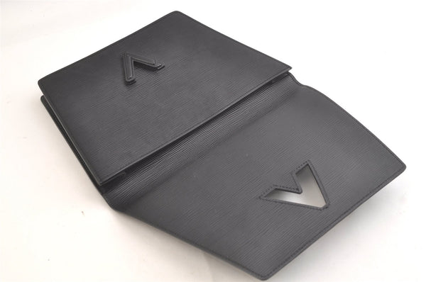 Authentic Louis Vuitton Epi Trapeze PM Clutch Bag Black M80165 LV 2881K