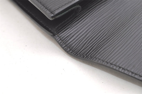 Authentic Louis Vuitton Epi Trapeze PM Clutch Bag Black M80165 LV 2881K