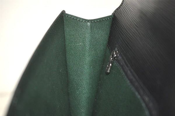 Authentic Louis Vuitton Epi Trapeze PM Clutch Bag Black M80165 LV 2881K