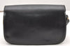 Authentic GUCCI Horsebit Shoulder Cross Body Bag Purse Leather Black 2882K