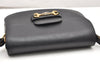 Authentic GUCCI Horsebit Shoulder Cross Body Bag Purse Leather Black 2882K