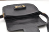 Authentic GUCCI Horsebit Shoulder Cross Body Bag Purse Leather Black 2882K
