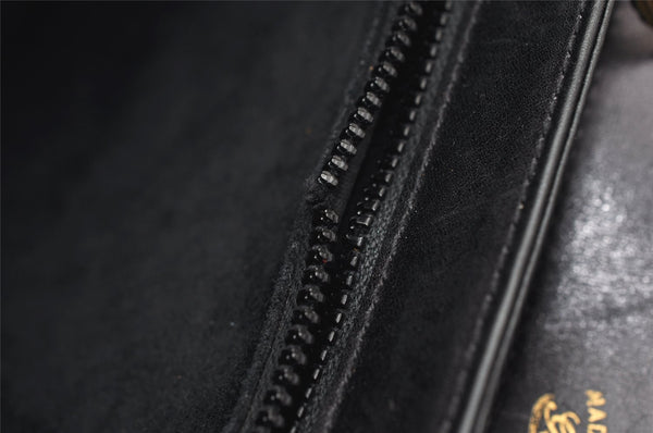 Authentic GUCCI Horsebit Shoulder Cross Body Bag Purse Leather Black 2882K