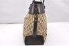 Authentic GUCCI Vintage Hand Tote Bag GG Canvas Leather 106251 Brown 2883K