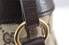 Authentic GUCCI Vintage Hand Tote Bag GG Canvas Leather 106251 Brown 2883K