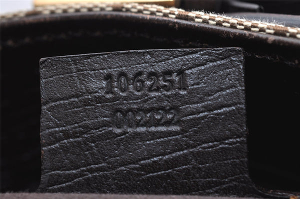 Authentic GUCCI Vintage Hand Tote Bag GG Canvas Leather 106251 Brown 2883K