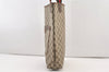 Authentic GUCCI Web Sherry Line Shoulder Tote Bag GG PVC Leather Brown 2884J