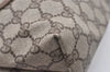 Authentic GUCCI Web Sherry Line Shoulder Tote Bag GG PVC Leather Brown 2884J