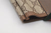 Authentic GUCCI Web Sherry Line Shoulder Tote Bag GG PVC Leather Brown 2884J
