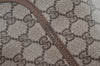 Authentic GUCCI Web Sherry Line Shoulder Tote Bag GG PVC Leather Brown 2884J