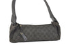 Authentic GUCCI Vintage Shoulder Hand Bag GG Canvas Leather 92697 Black 2884K