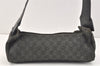 Authentic GUCCI Vintage Shoulder Hand Bag GG Canvas Leather 92697 Black 2884K