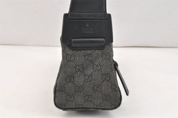 Authentic GUCCI Vintage Shoulder Hand Bag GG Canvas Leather 92697 Black 2884K