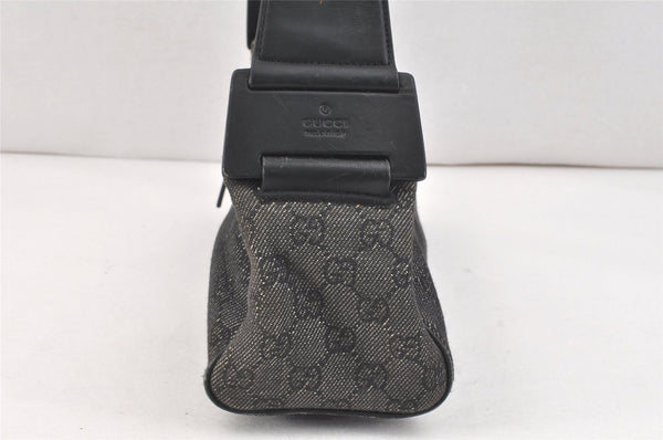 Authentic GUCCI Vintage Shoulder Hand Bag GG Canvas Leather 92697 Black 2884K