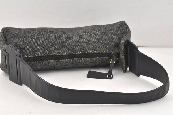 Authentic GUCCI Vintage Shoulder Hand Bag GG Canvas Leather 92697 Black 2884K