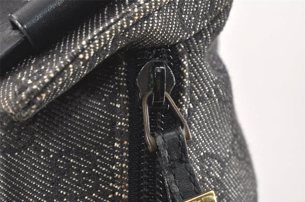 Authentic GUCCI Vintage Shoulder Hand Bag GG Canvas Leather 92697 Black 2884K