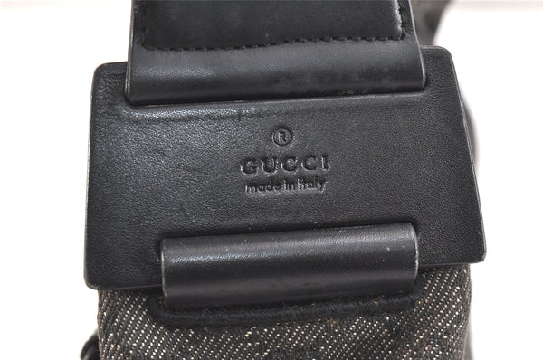 Authentic GUCCI Vintage Shoulder Hand Bag GG Canvas Leather 92697 Black 2884K