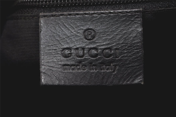Authentic GUCCI Vintage Shoulder Hand Bag GG Canvas Leather 92697 Black 2884K