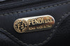 Authentic FENDI Pequin Shoulder Hand Bag Purse PVC Leather Brown Black 2886I