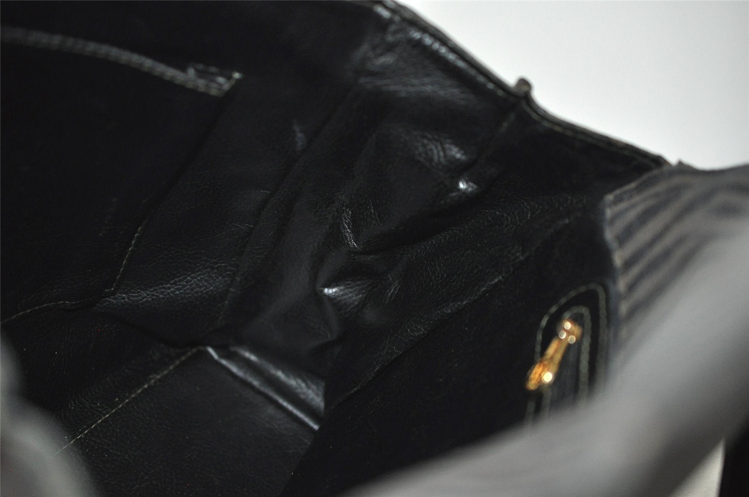 Authentic FENDI Pequin Shoulder Hand Bag Purse PVC Leather Brown Black 2886I