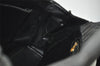 Authentic FENDI Pequin Shoulder Hand Bag Purse PVC Leather Brown Black 2886I