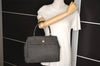 Authentic FENDI Pequin Shoulder Hand Bag Purse PVC Leather Brown Black 2886I