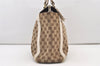 Authentic GUCCI Trophy Shoulder Tote Bag GG Canvas Leather 189828 Brown 2886J