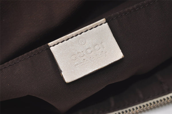 Authentic GUCCI Trophy Shoulder Tote Bag GG Canvas Leather 189828 Brown 2886J