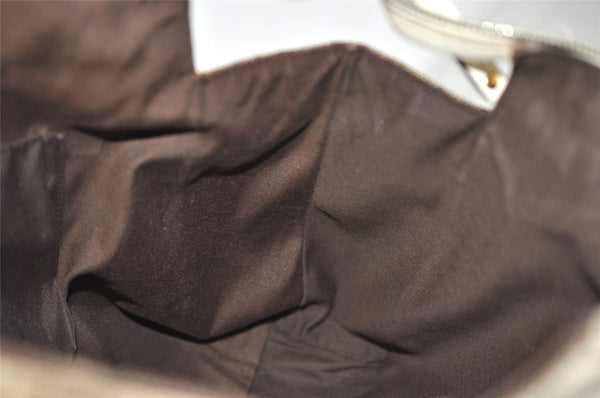 Authentic GUCCI Trophy Shoulder Tote Bag GG Canvas Leather 189828 Brown 2886J