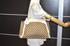 Authentic GUCCI Trophy Shoulder Tote Bag GG Canvas Leather 189828 Brown 2886J