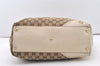Authentic GUCCI New Britt Shoulder Tote Bag GG Canvas Leather 169945 Brown 2887J