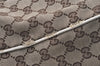 Authentic GUCCI New Britt Shoulder Tote Bag GG Canvas Leather 169945 Brown 2887J