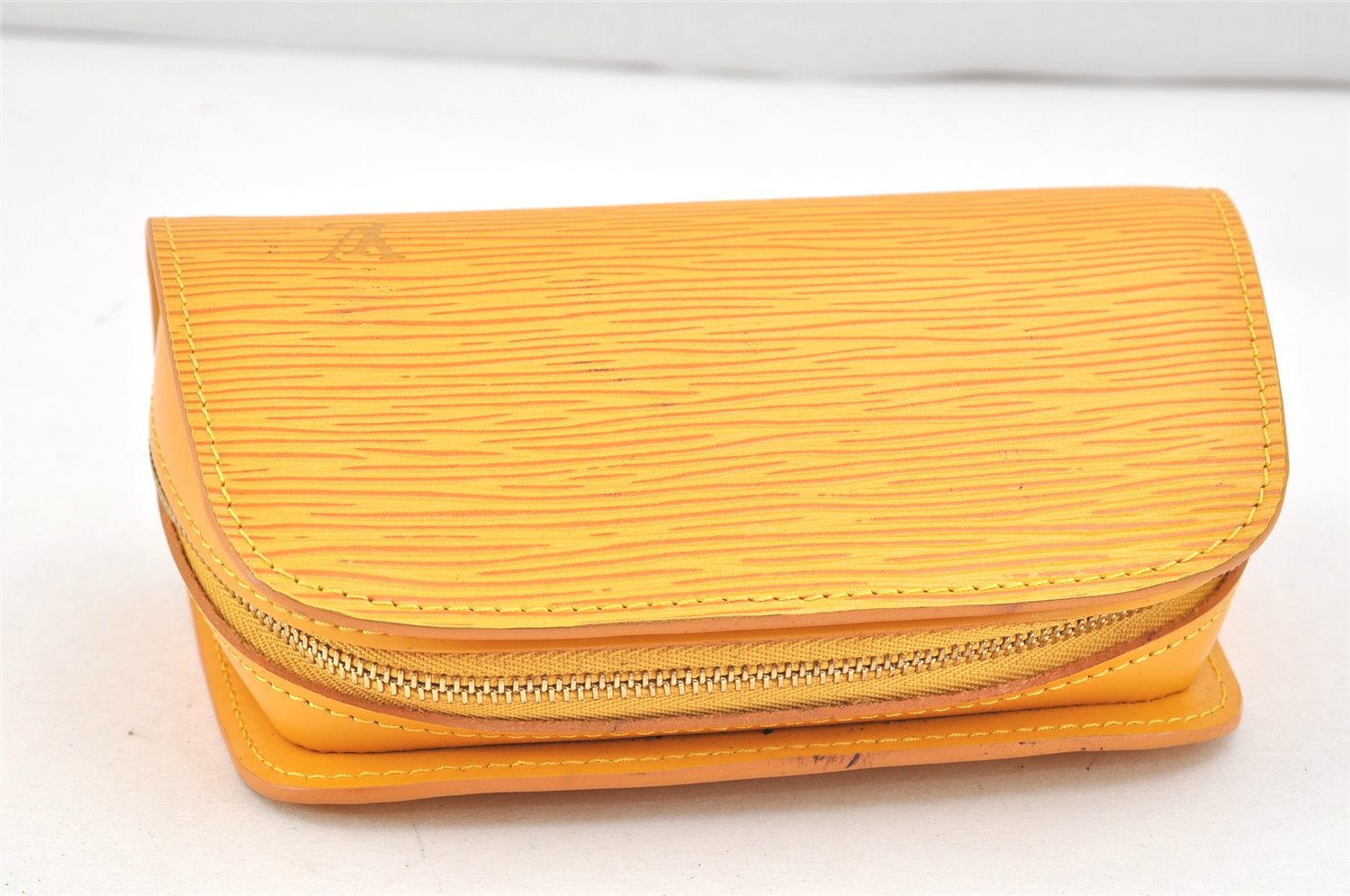 Authentic Louis Vuitton Epi Dauphine Cosmetic Pouch Yellow M48449 LV Junk 2887K