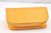 Authentic Louis Vuitton Epi Dauphine Cosmetic Pouch Yellow M48449 LV Junk 2887K