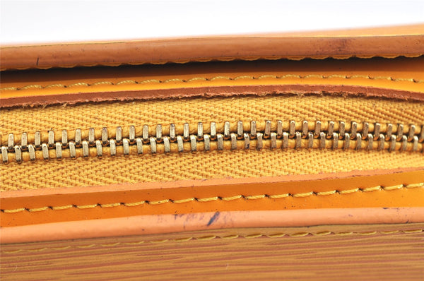 Authentic Louis Vuitton Epi Dauphine Cosmetic Pouch Yellow M48449 LV Junk 2887K