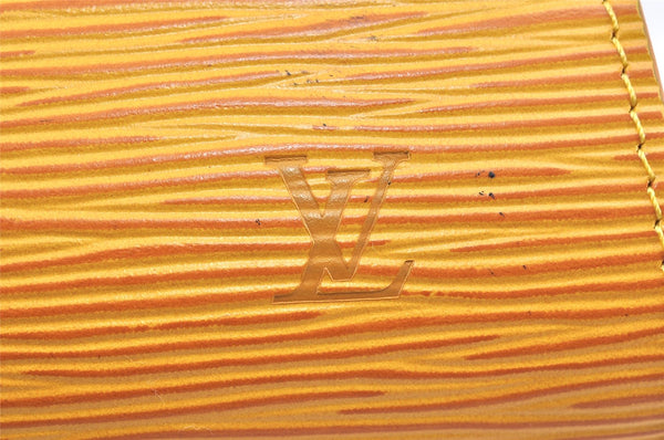Authentic Louis Vuitton Epi Dauphine Cosmetic Pouch Yellow M48449 LV Junk 2887K