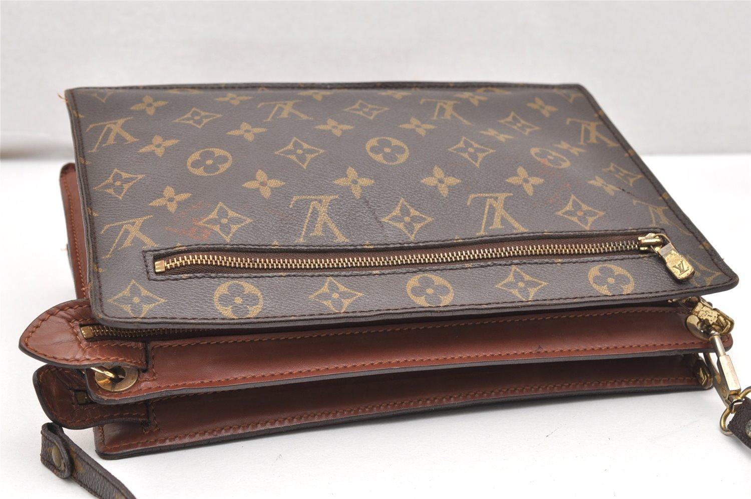 Authentic Louis Vuitton Monogram Enghien Shoulder Cross Bag M51205 Junk 2889K
