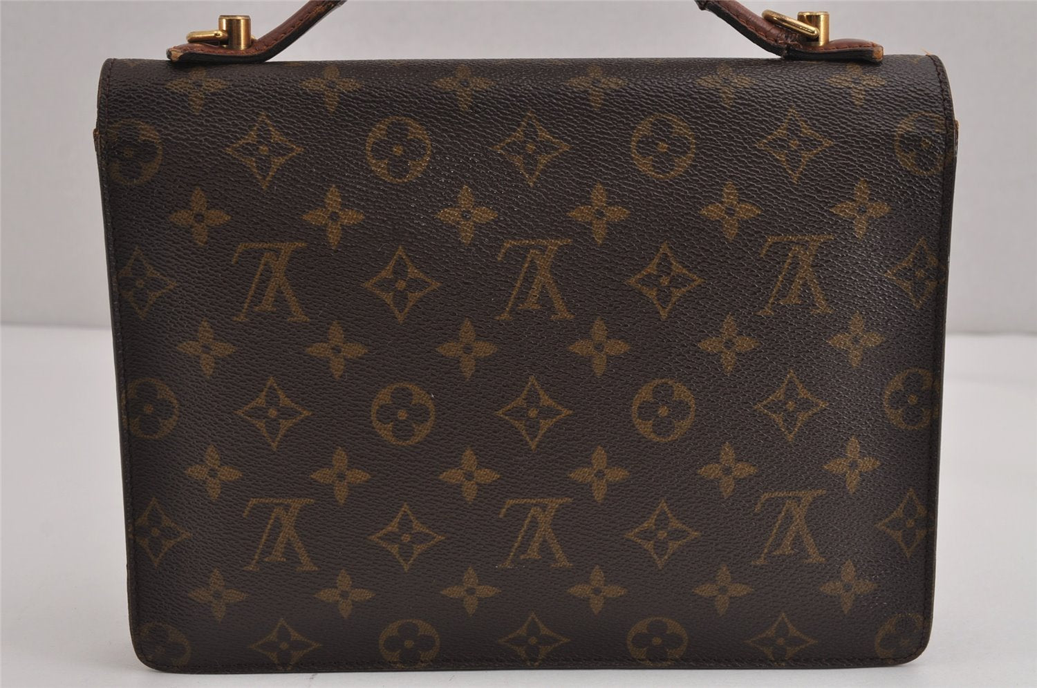 Authentic Louis Vuitton Monogram Monceau 2Way Hand Bag M51187 Junk 2892J