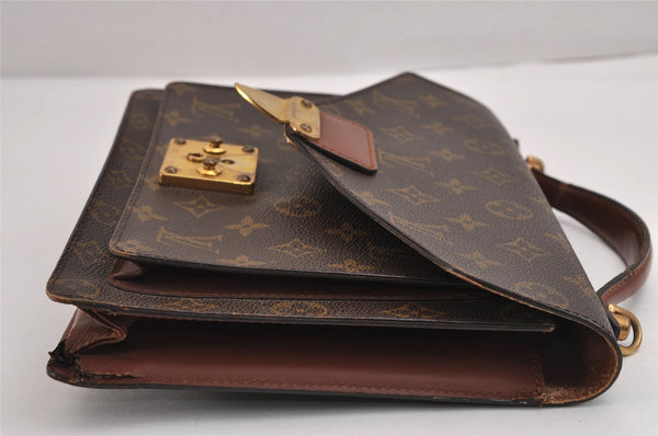 Authentic Louis Vuitton Monogram Monceau 2Way Hand Bag M51187 Junk 2892J