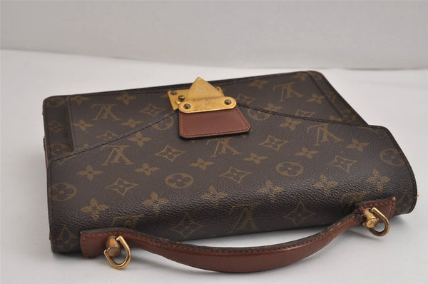 Authentic Louis Vuitton Monogram Monceau 2Way Hand Bag M51187 Junk 2892J