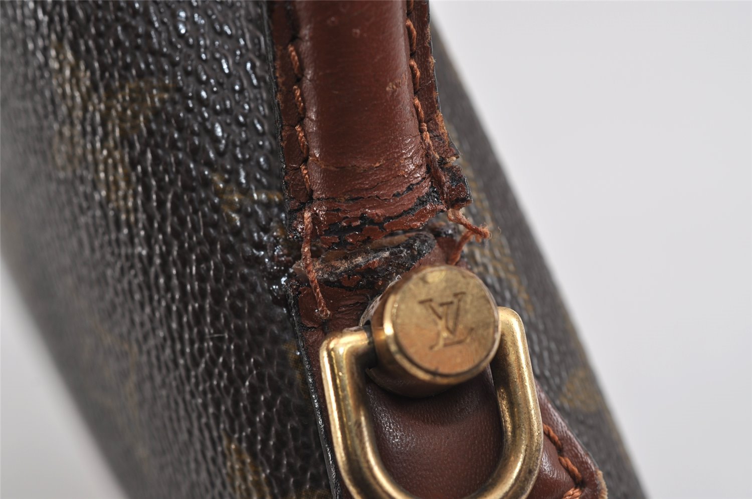 Authentic Louis Vuitton Monogram Monceau 2Way Hand Bag M51187 Junk 2892J