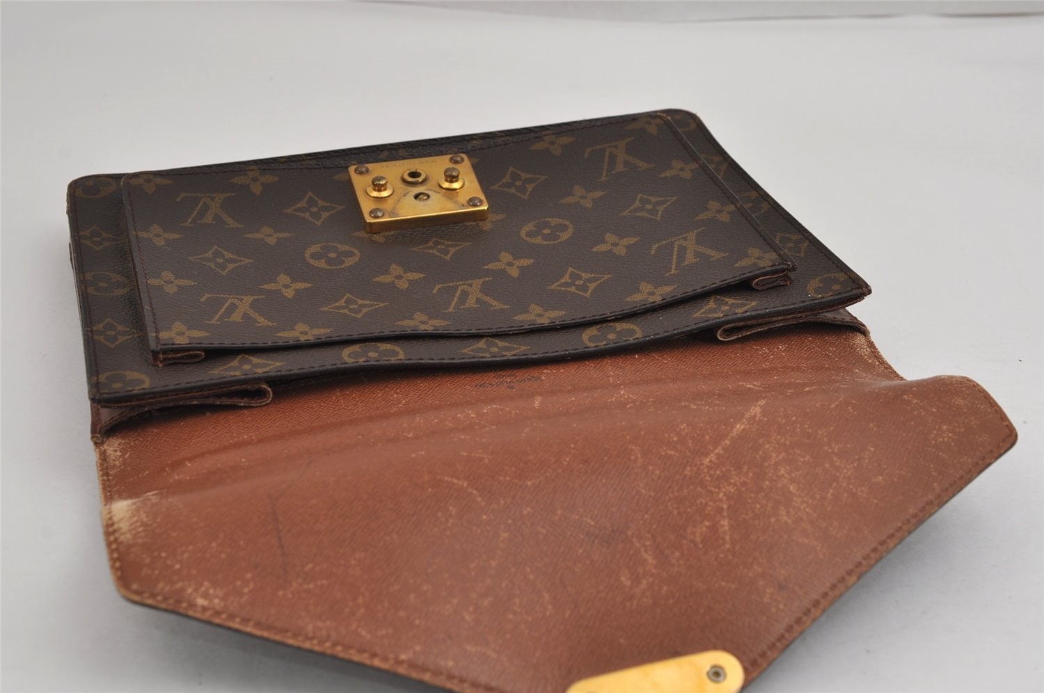 Authentic Louis Vuitton Monogram Monceau 2Way Hand Bag M51187 Junk 2892J