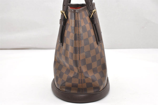 Authentic Louis Vuitton Damier Marais Bucket Shoulder Tote Bag N42240 LV 2892K