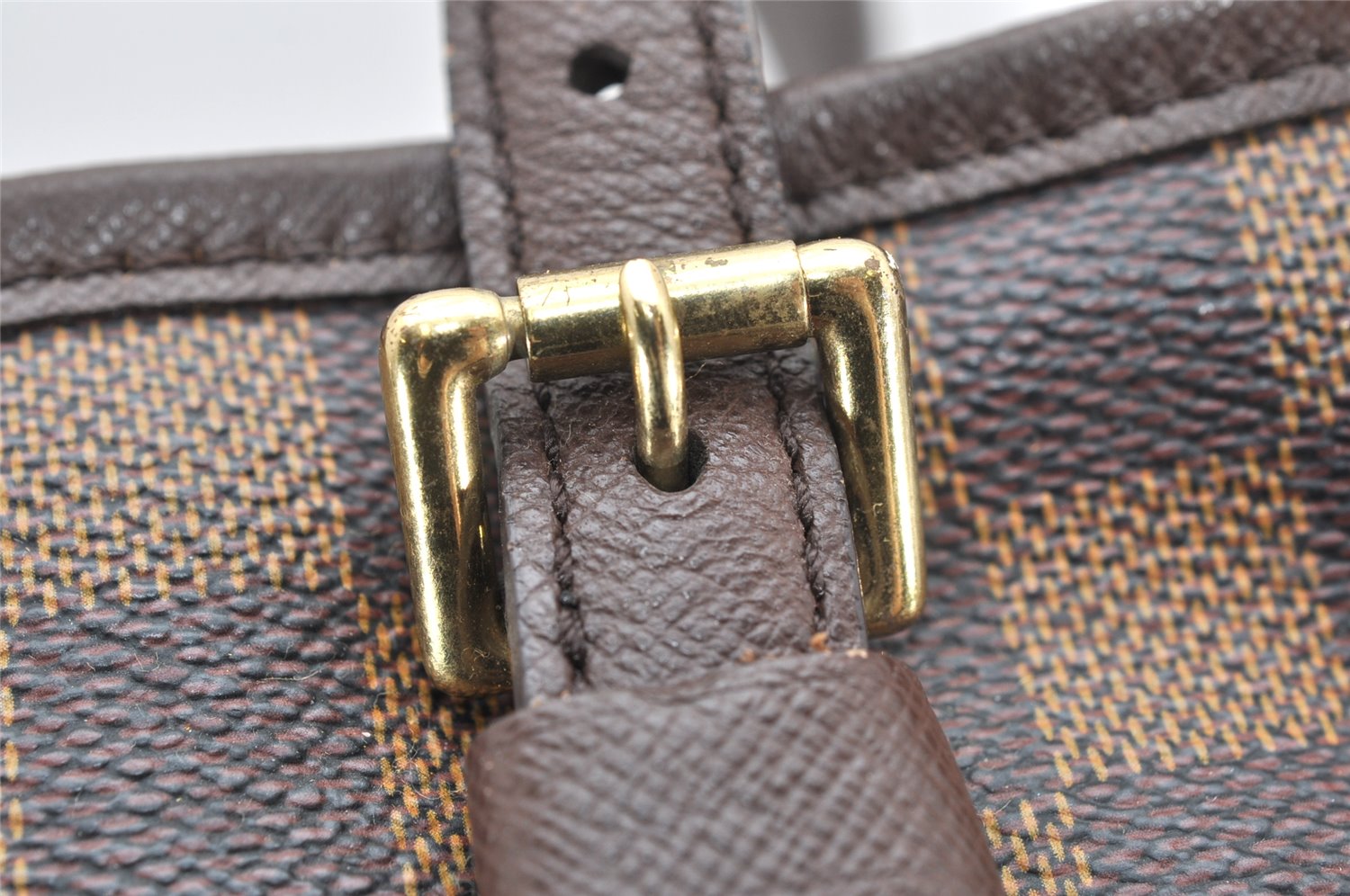 Authentic Louis Vuitton Damier Marais Bucket Shoulder Tote Bag N42240 LV 2892K