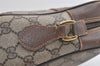 Authentic GUCCI Web Sherry Line Shoulder Bag GG PVC Leather Brown Junk 2893K