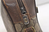 Authentic GUCCI Web Sherry Line Shoulder Bag GG PVC Leather Brown Junk 2893K