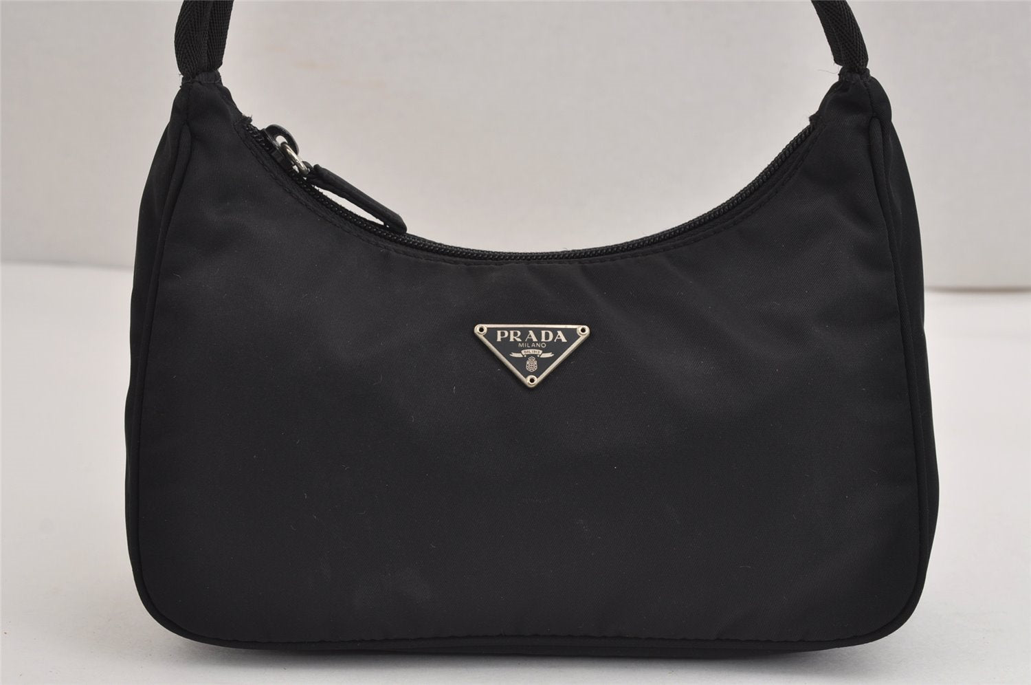 Authentic PRADA Vintage Nylon Tessuto Shoulder Hand Bag Purse Black 2894J