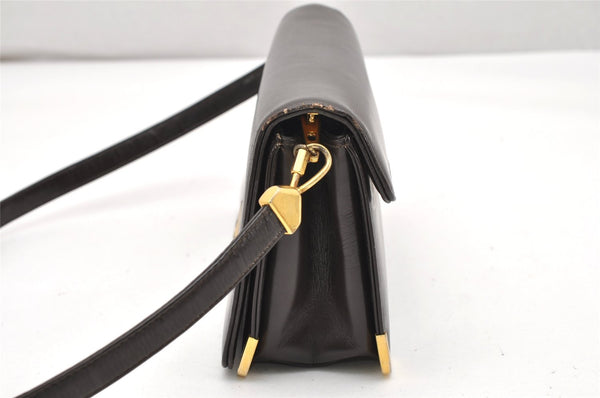 Authentic Christian Dior Vintage Shoulder Bag Purse Leather Brown 2894K
