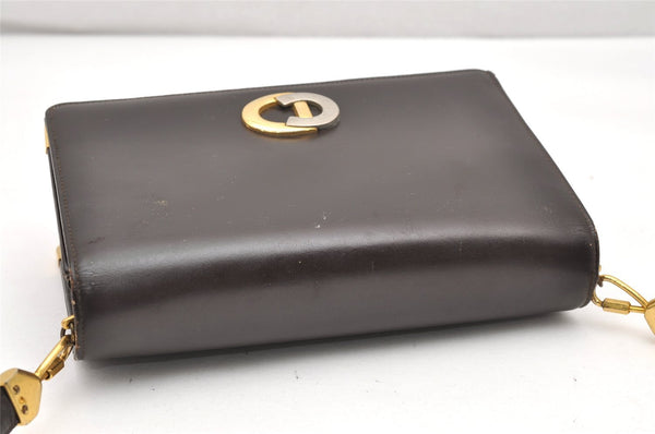 Authentic Christian Dior Vintage Shoulder Bag Purse Leather Brown 2894K