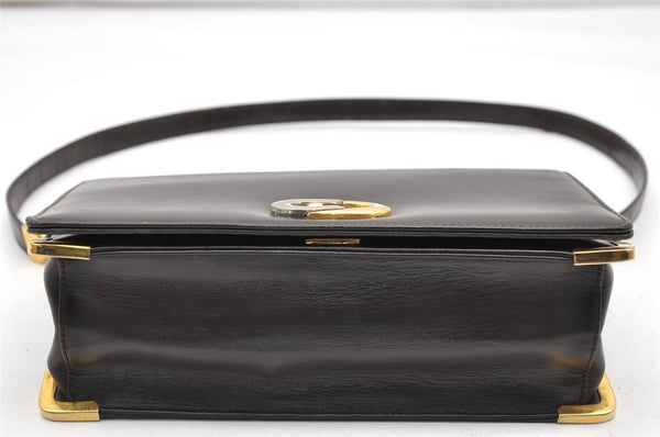 Authentic Christian Dior Vintage Shoulder Bag Purse Leather Brown 2894K